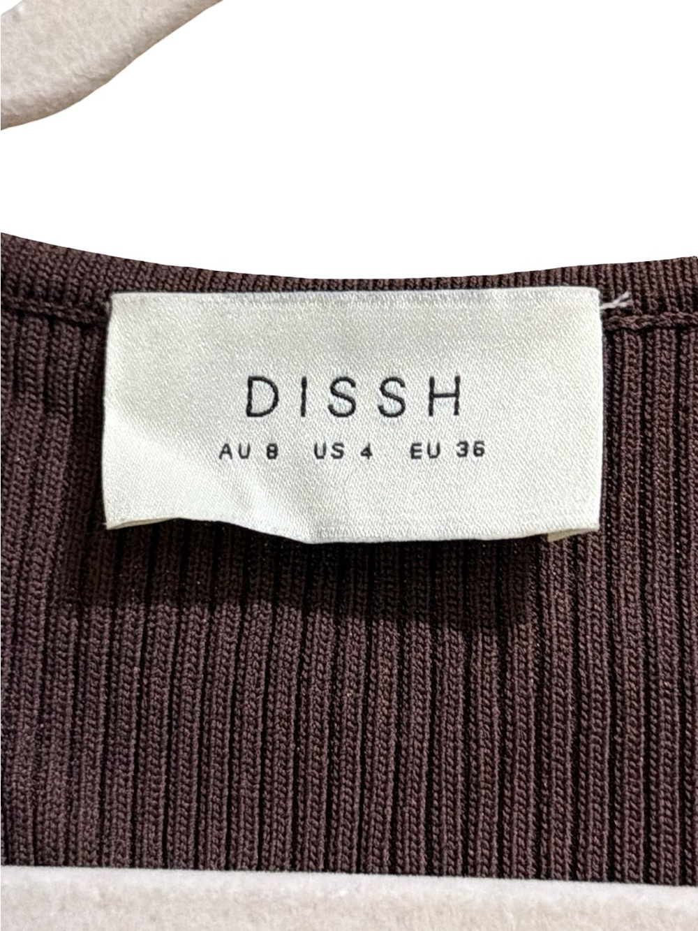 ๐ค DISSH Holly Bitter Choc Hybrid Midi Dress Size 4 Brown Minimalist Dress - Picture 6 of 16